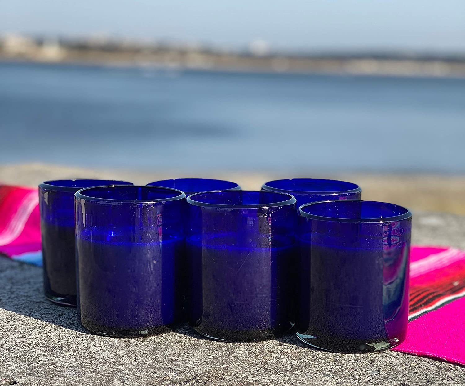Pure Cobalt Tumbler Glasses - Set of 6