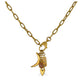 Peach Moonstone Talisman Drop Necklace