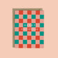 Merry Christmas Checkerboard Card-Boxed Set of 8 cards