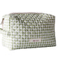 Gingham Matcha Make-up Pouch - Large
