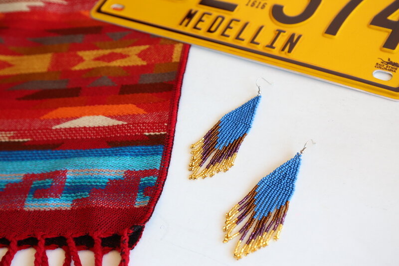 Peacock Embera Earrings