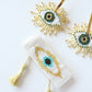 Evil Eye Drop Beaded Earring
