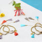 Beaded Shell Tassel Bracelet Pale Gold