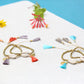 Beaded Shell Tassel Bracelet Pale Gold