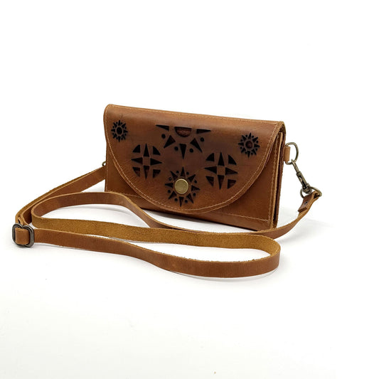 Sunrise Wallet in Cognac