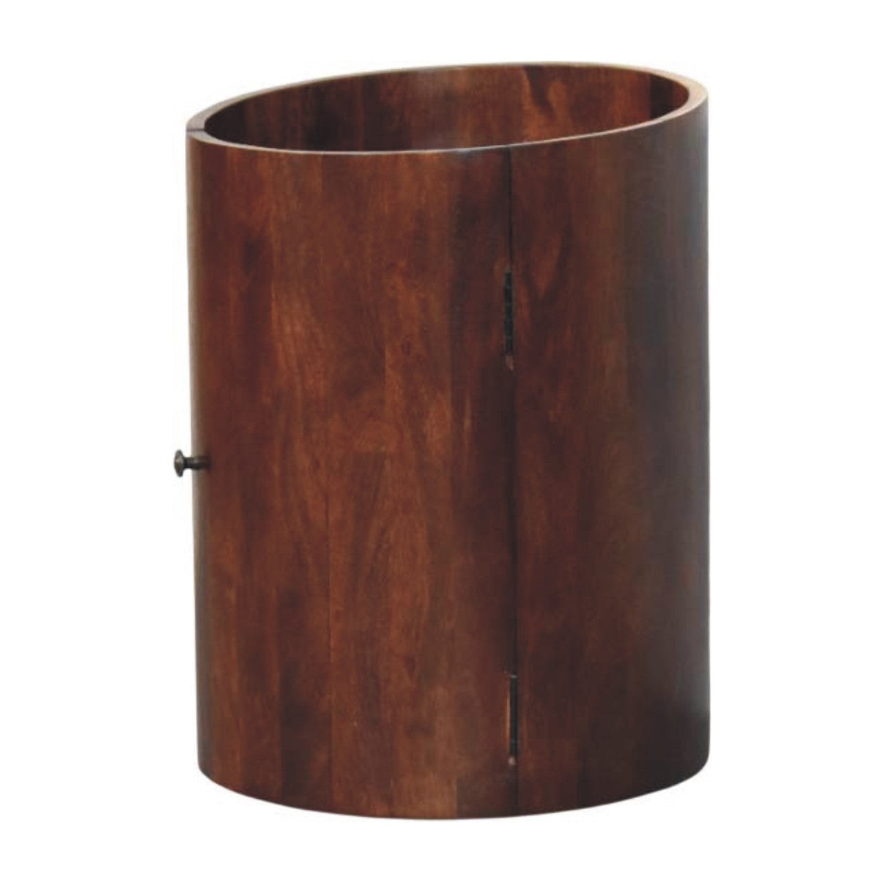 Solid Wood Winewood Round Side Cabinet