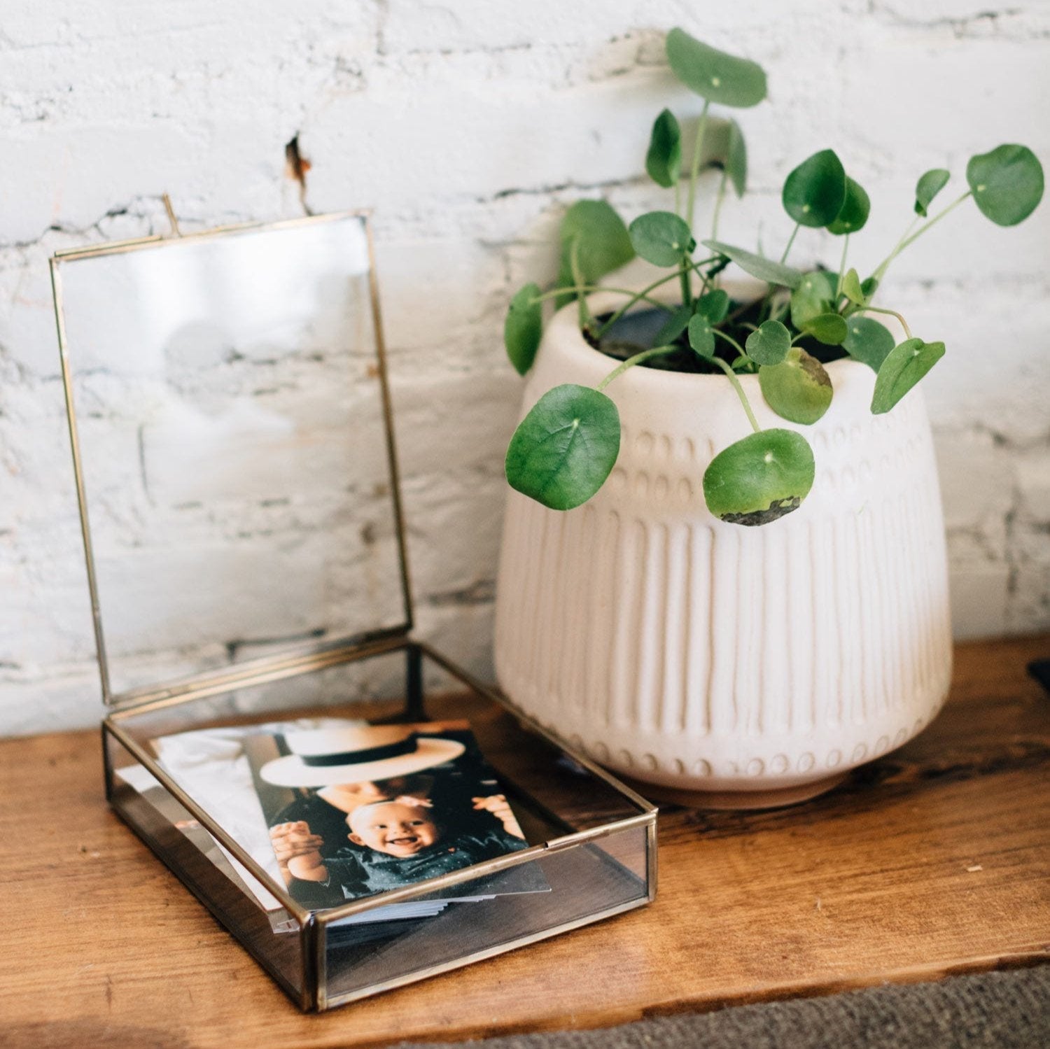 Antiqued Brass Keepsake Box