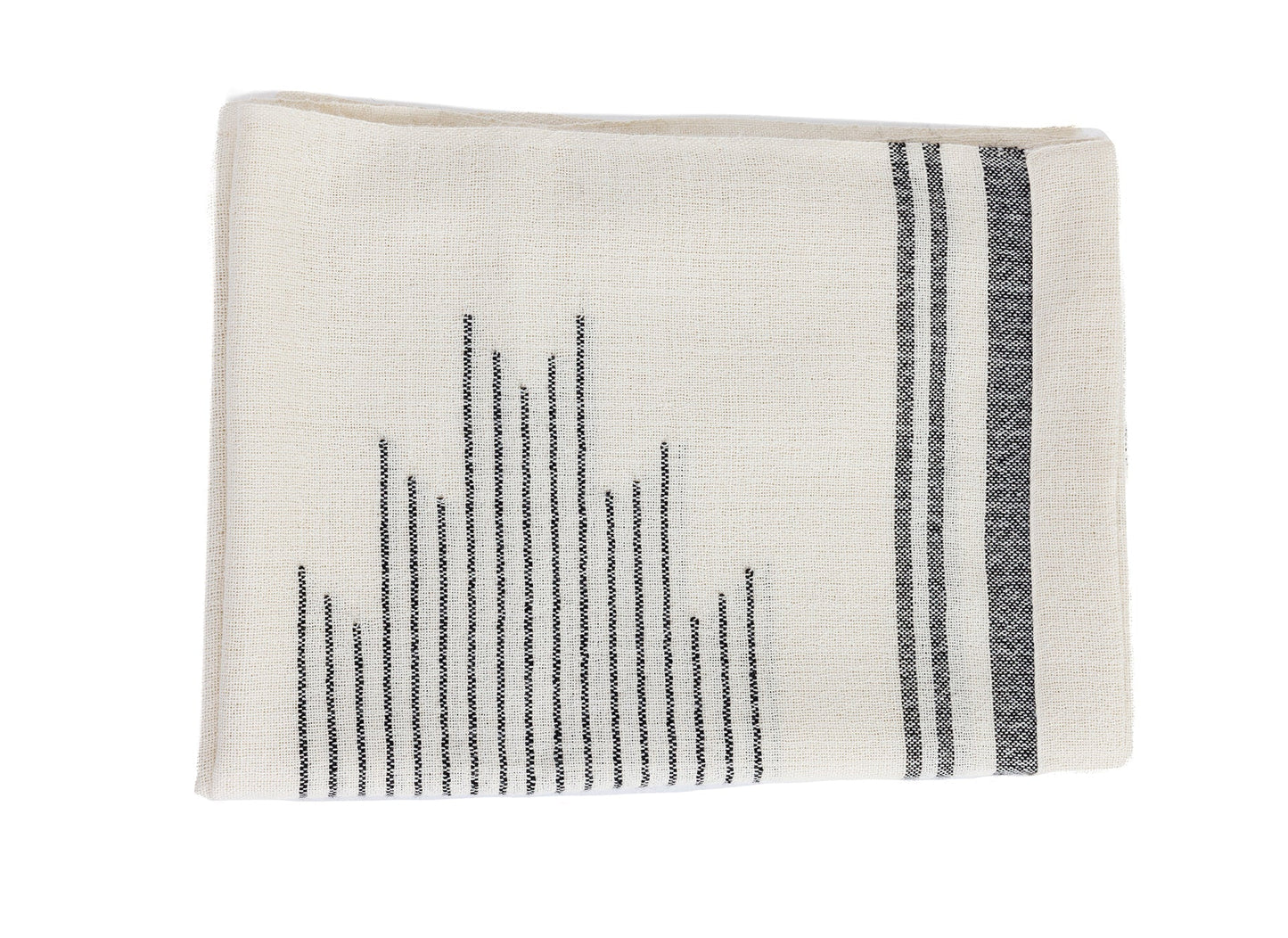 Miska Collection - Handloomed Alpaca - Ink & Ivory Horizon