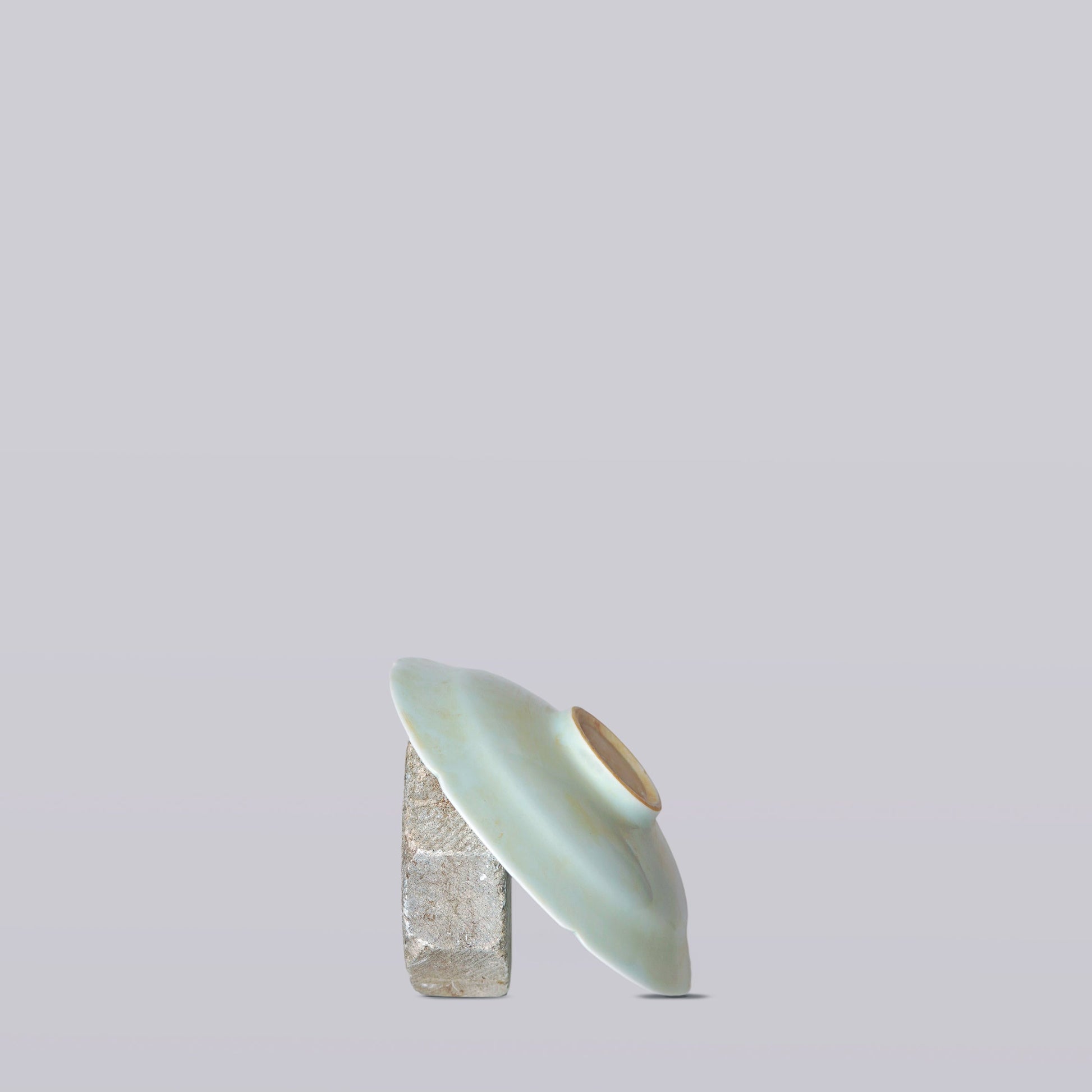 Celadon Porcelain Small Peony Dish