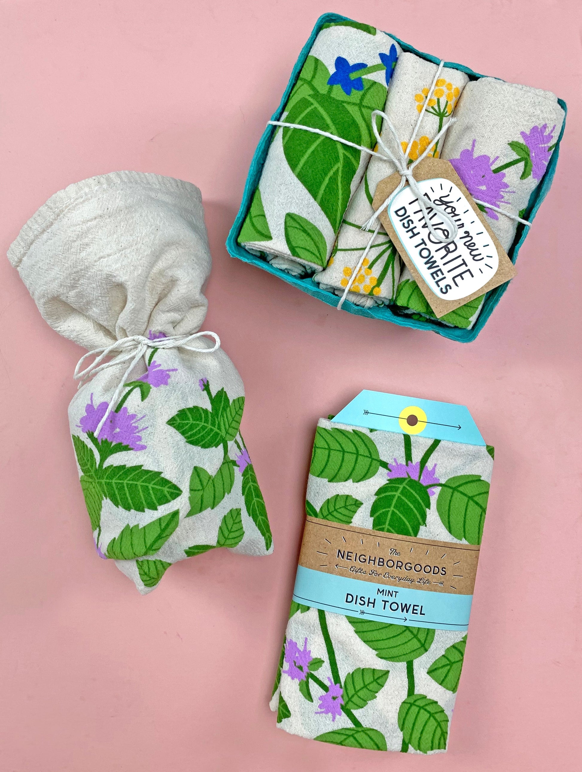 Mint Herb DIsh Towel