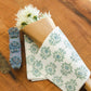 S/2 Tea Towel Set - Lotus & Stripe, Sage