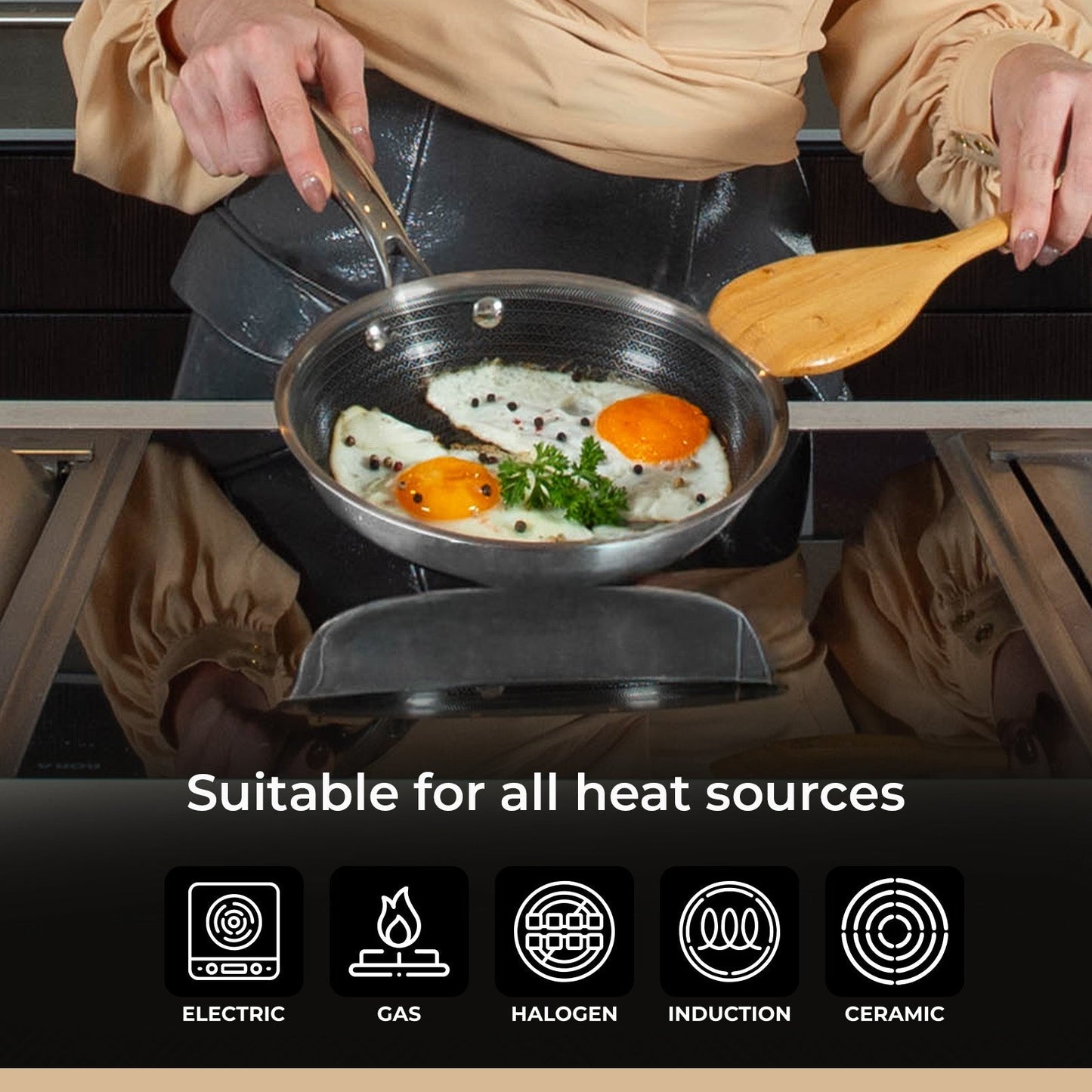 BE | LIVING CIRCLAD Series - 2 pcs Frying Pan Set  26 cm + 30 cm