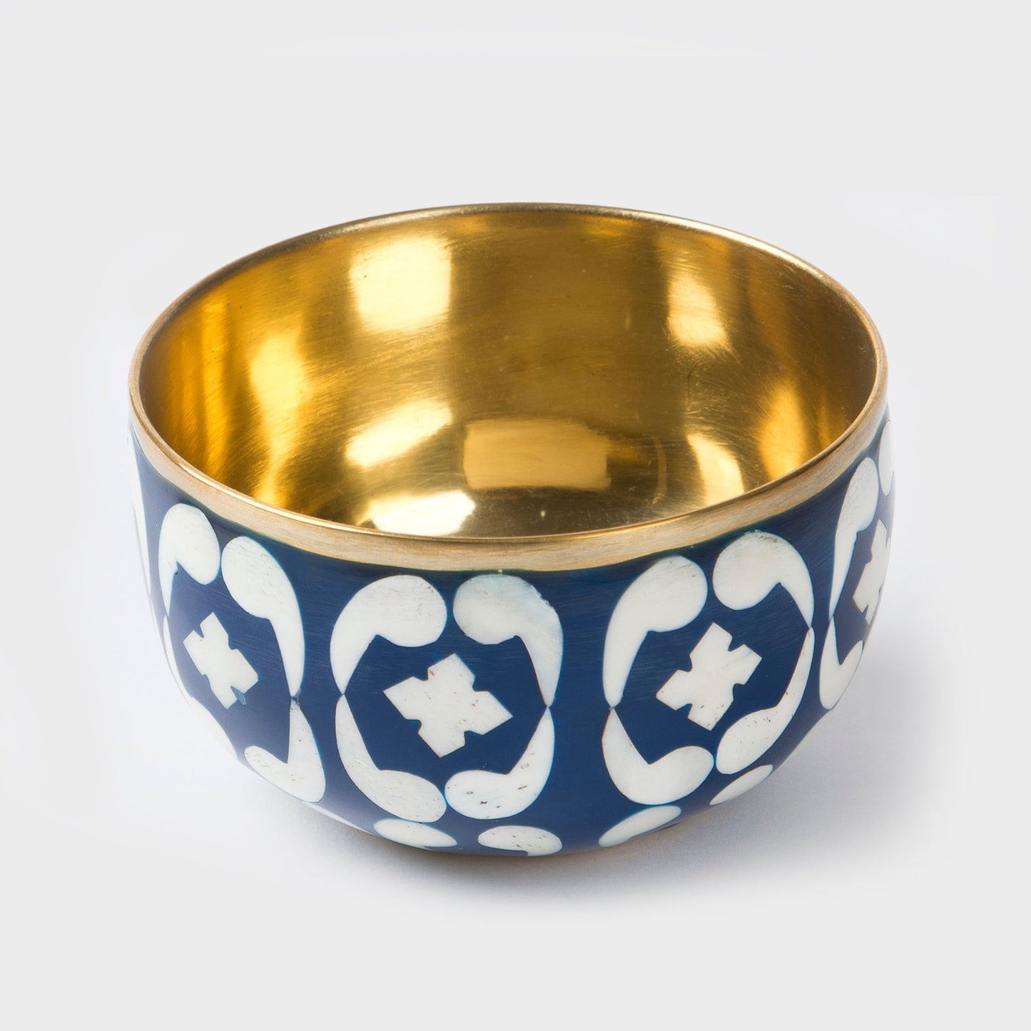 Lattice Blue Trinket Bowl & Tray Gift Box Set