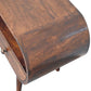 Solid Wood Walnut Curved Two Drawer Media Unit