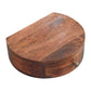 Solid Wood Honey Caramel Wall-Mounted Rounded Bedside Table