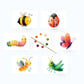 Garden Friends Watercolor Postcard Kit