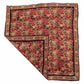 Large 39" Hand Dyed Batik Bandana, 100% Soft Cotton, Sunlit Garden, Red Burgundy