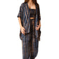 Angela Short Kimono Duster in Deep Sea Blue