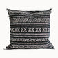 Desert Stripe Cactus Silk Pillow | Black
