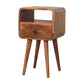 Solid Wood Mini Oak-ish Curve Nightstand