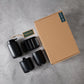 BosilunLife Matte Black 4-Pcs Foam Bath Set Recycled Ceramic Eco-Clay