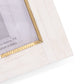 Mukhendu 5x7 Picture Frame - Bone, Brass Inner Edge