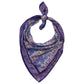 Large 39" Hand Dyed Batik Bandana, Soft Lightweight Cotton, Vines in Navy Blue