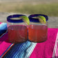 Cobalt Blue Rim Tumbler Glasses - Set of 6