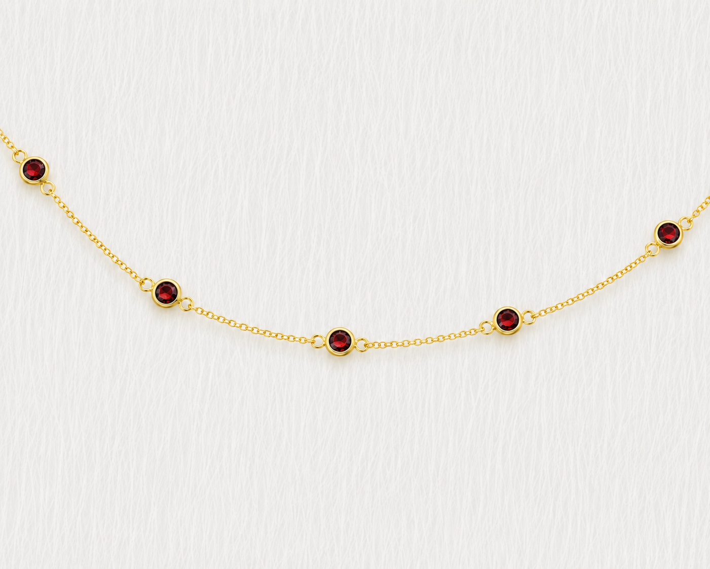 January Birthstone Bracelet — Garnet
