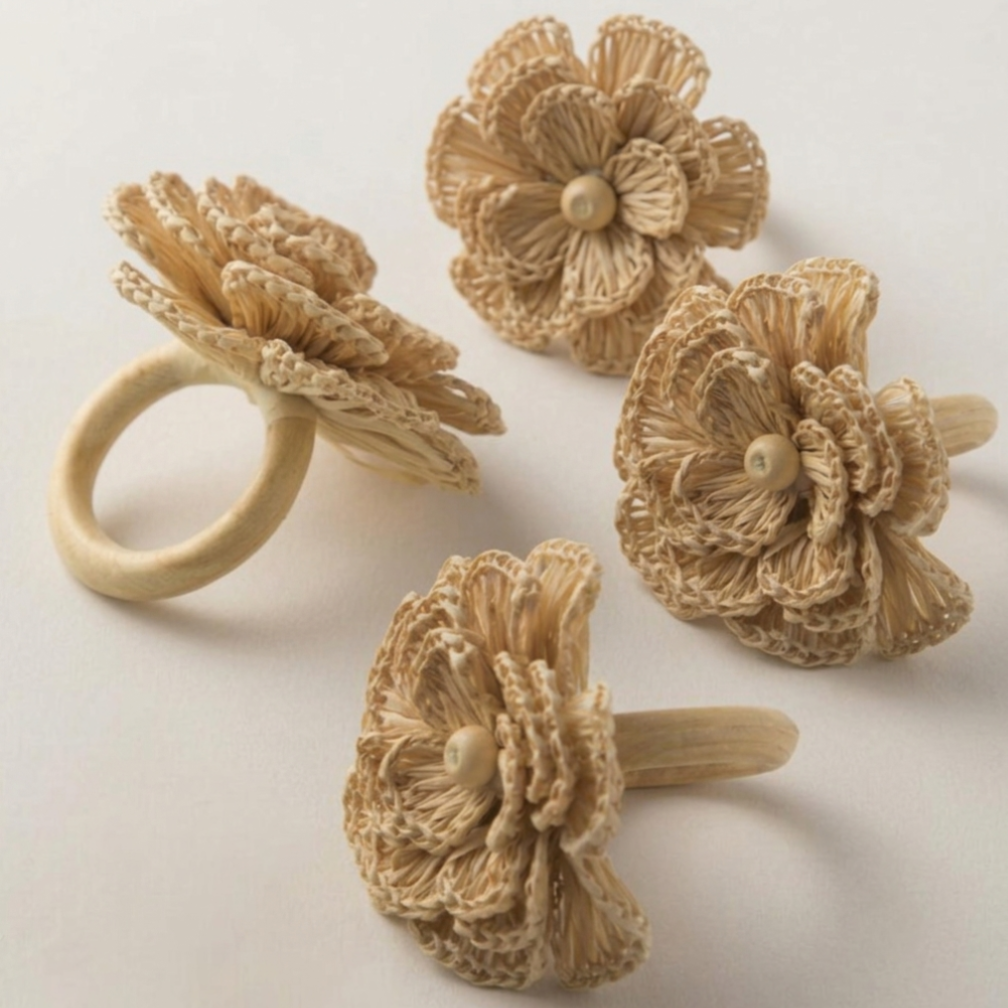 S/4 Buriti Flower Napkin Ring