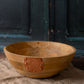 Vintage Inspired Wooden Serving Bowl with Handmade Copper Details