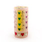 Pastel Hearts Painted Candles