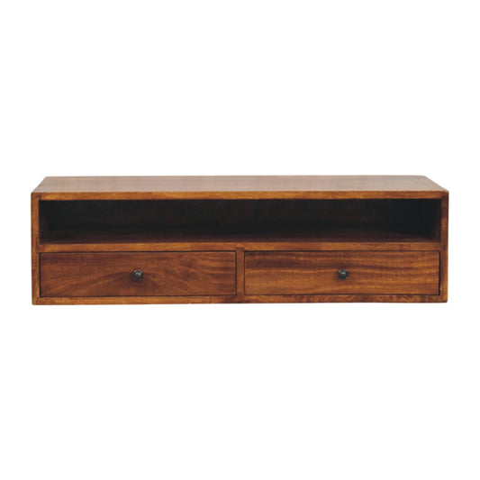 Solid Wood Lunar Wall-Mounted Media Unit