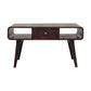 Solid Wood Curved California Walnut Coffee Table