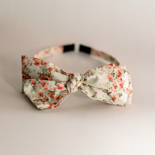 Three Little Bows Headband- Églantine