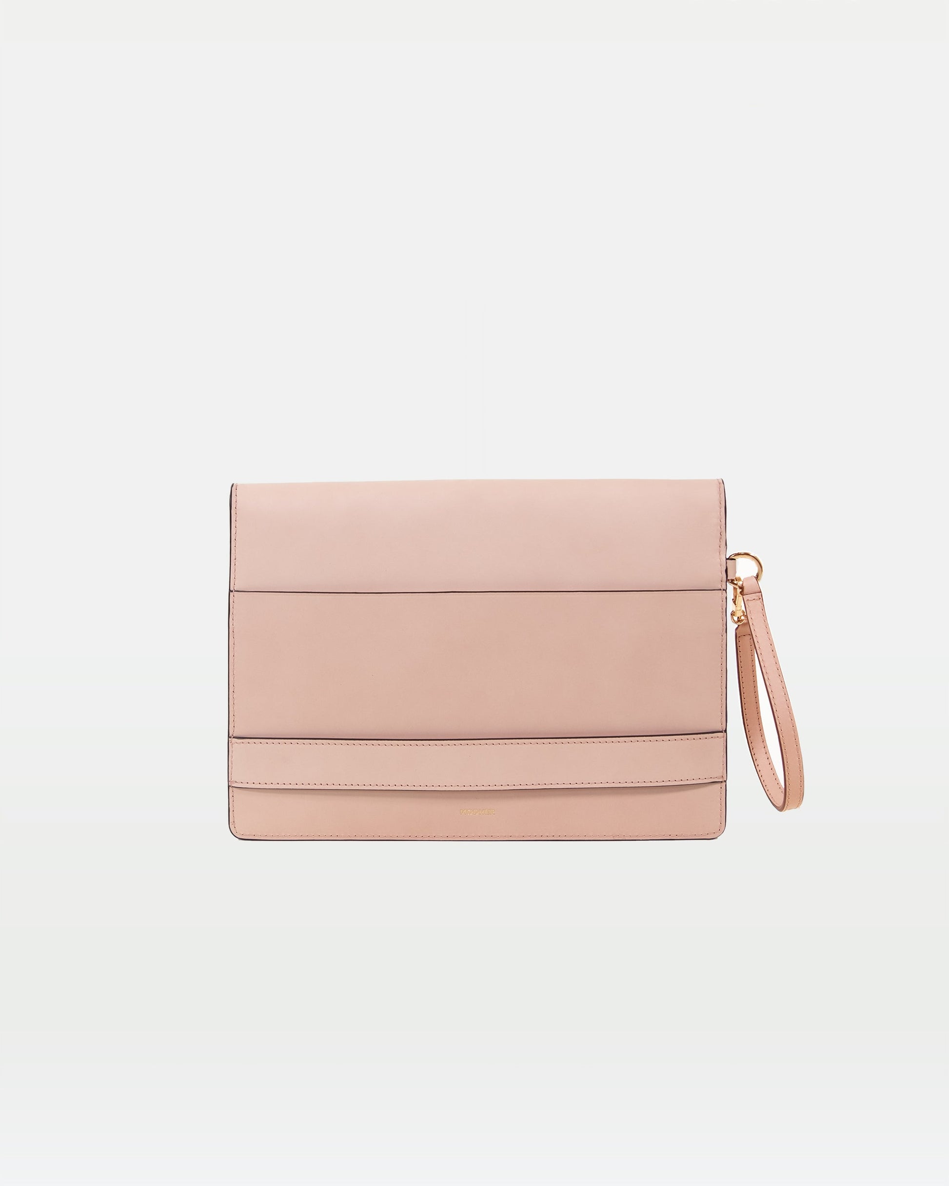 Envelope Clutch in Vegetable tanned calfskin and Suede Leather