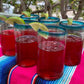 Aqua Rim Drinking Glasses - Set of 6