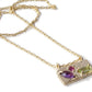 14K Yellow gold violet garden small collage necklace