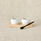 Dipping & Spice Wooden and Ceramic Bowl Pair