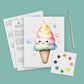 Petite Artisan Watercolor Ice Cream Cone