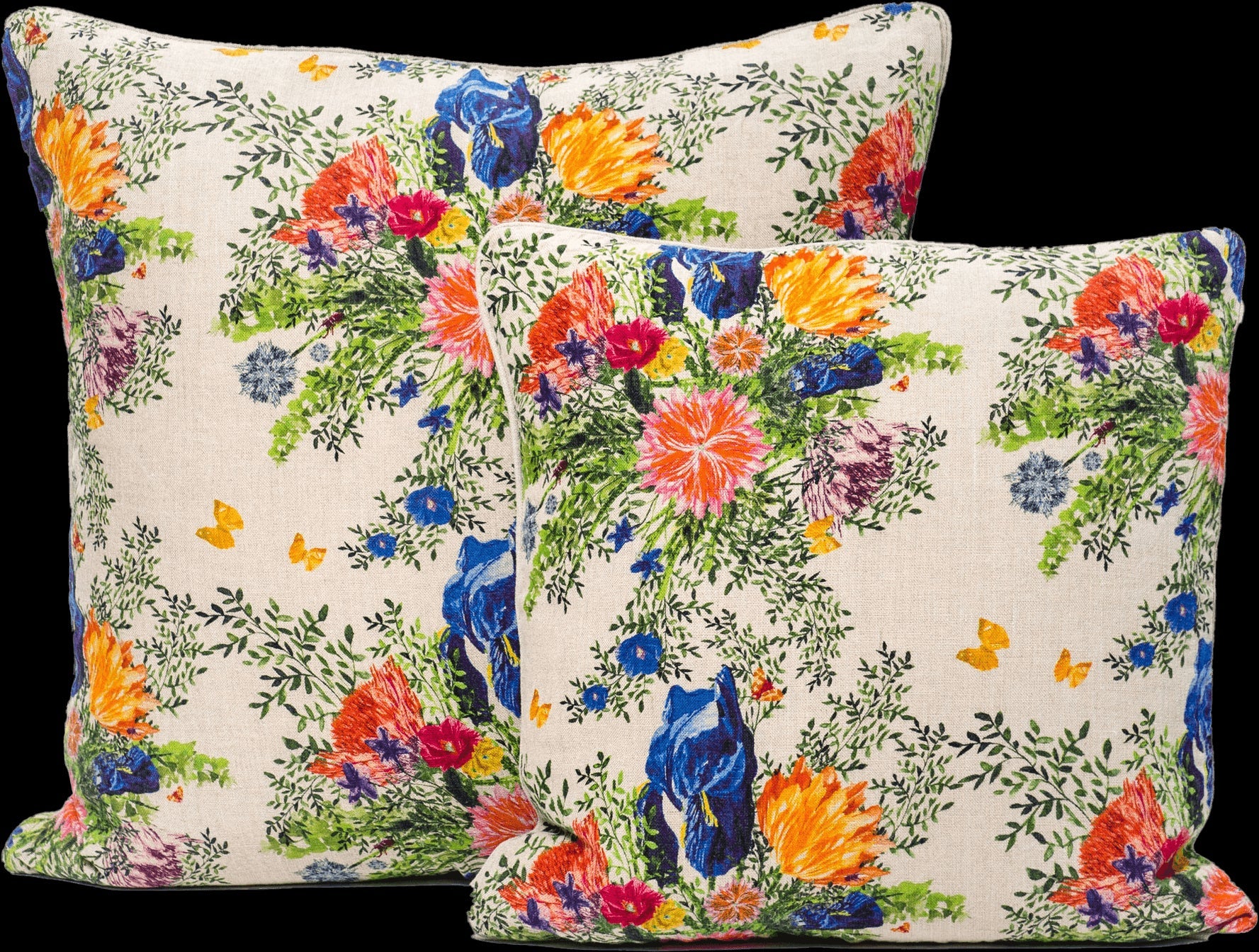 Organic Linen Pillow Cover in Dramatic Iris