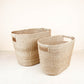 S/2 Natural Oval Abaca Baskets