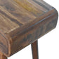 Solid Wood Curved Two Drawer Console Table