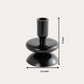 Black Aluminum Candle Holder for Home Décor, 5 Inch