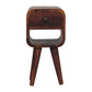 Solid Wood Extra Mini Chestnut Curve Lower Nightstand