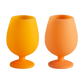 buttermilk + cantaloupe | stemm | silicone unbreakable wine glasses