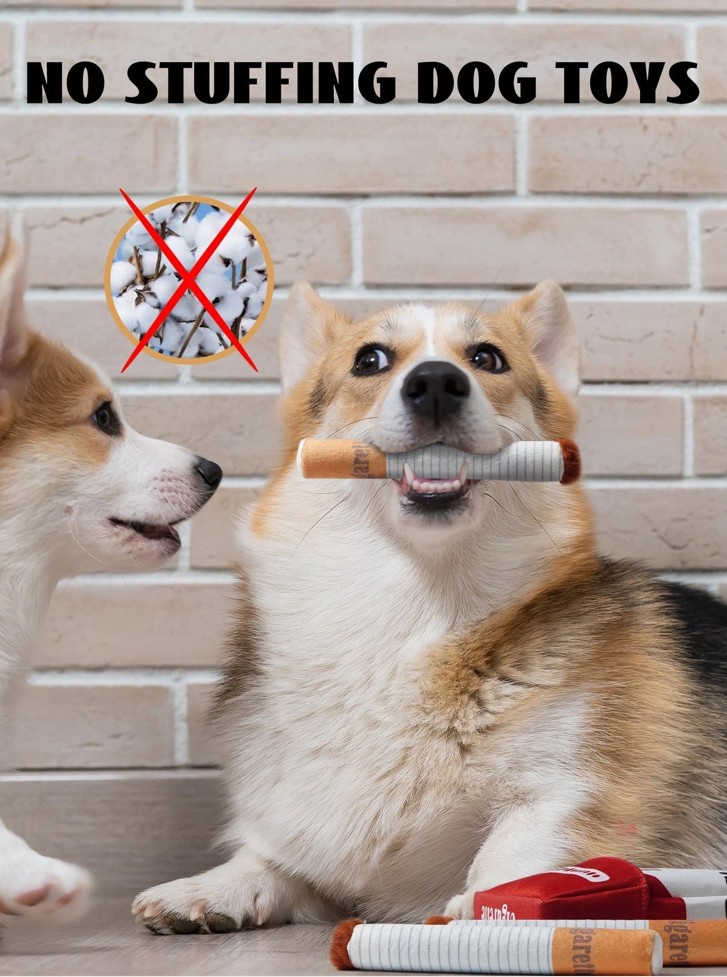 3 PACK CIGARS DOG TOY