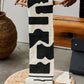 Vibrations Bogolan Wall Totem in White with Black Vibes