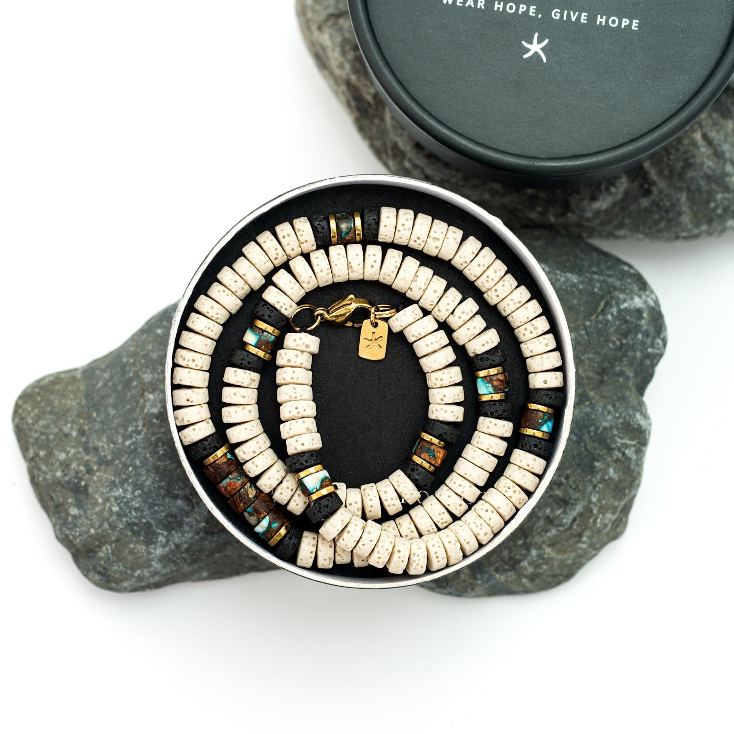 Vanguard Lava Bead Men's Necklace