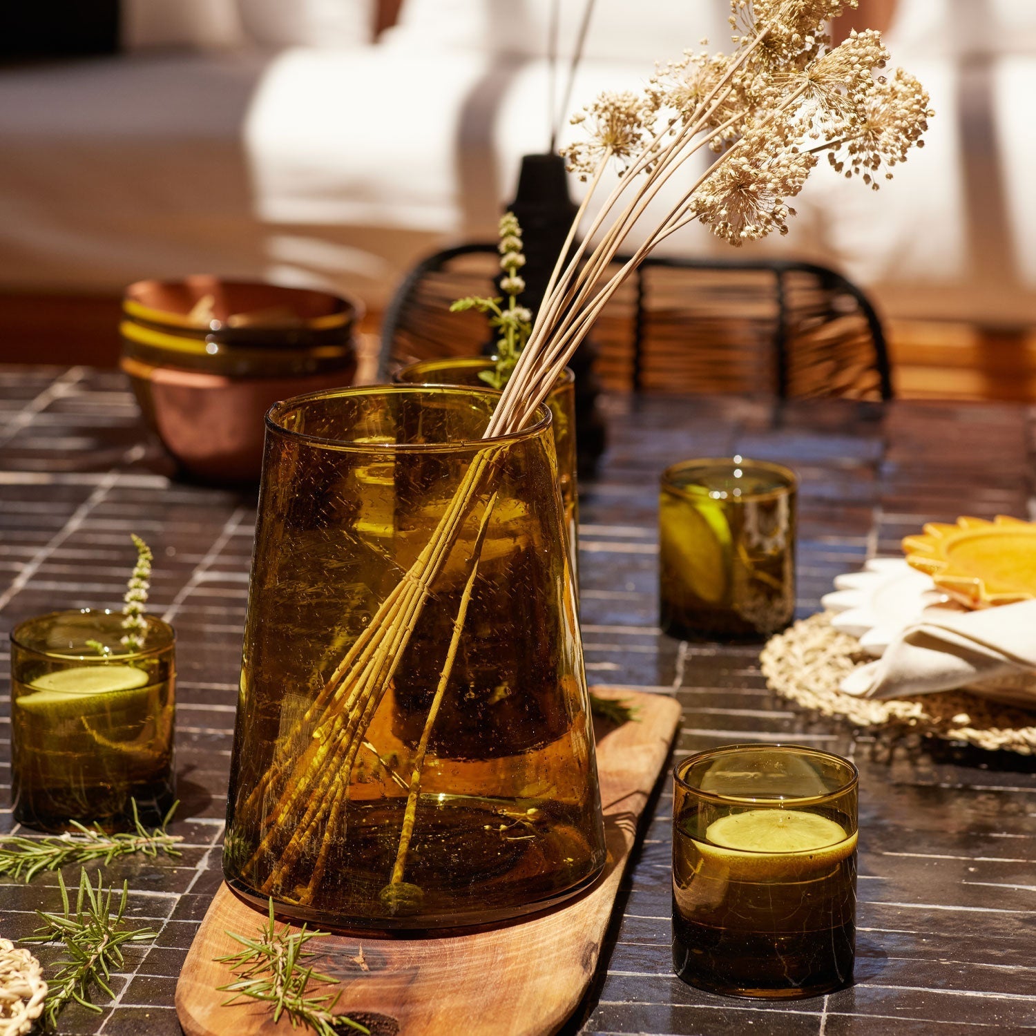 Moroccan Handcrafted Glass Vase